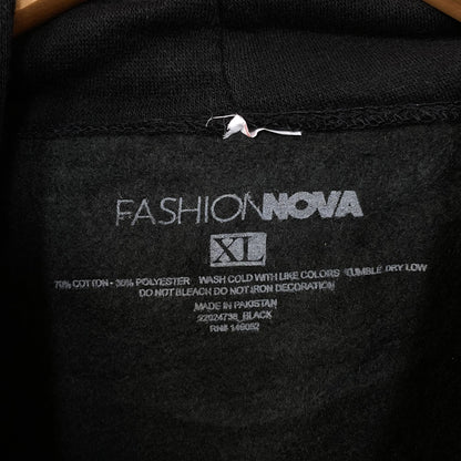 Rare One Of A Kind Fashion Nova Black Hoodie size XL