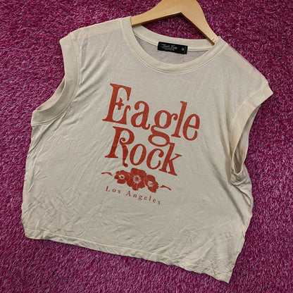 Junk Food Clothing Eagle Rock Vintage Style Tissue Crop Tank Medium