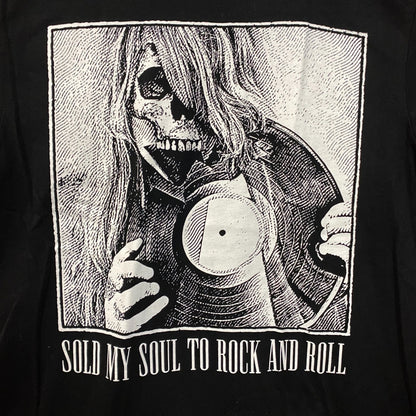 Space Zebra Sold My Soul To Rock n Roll Graphic Design T-Shirt Large