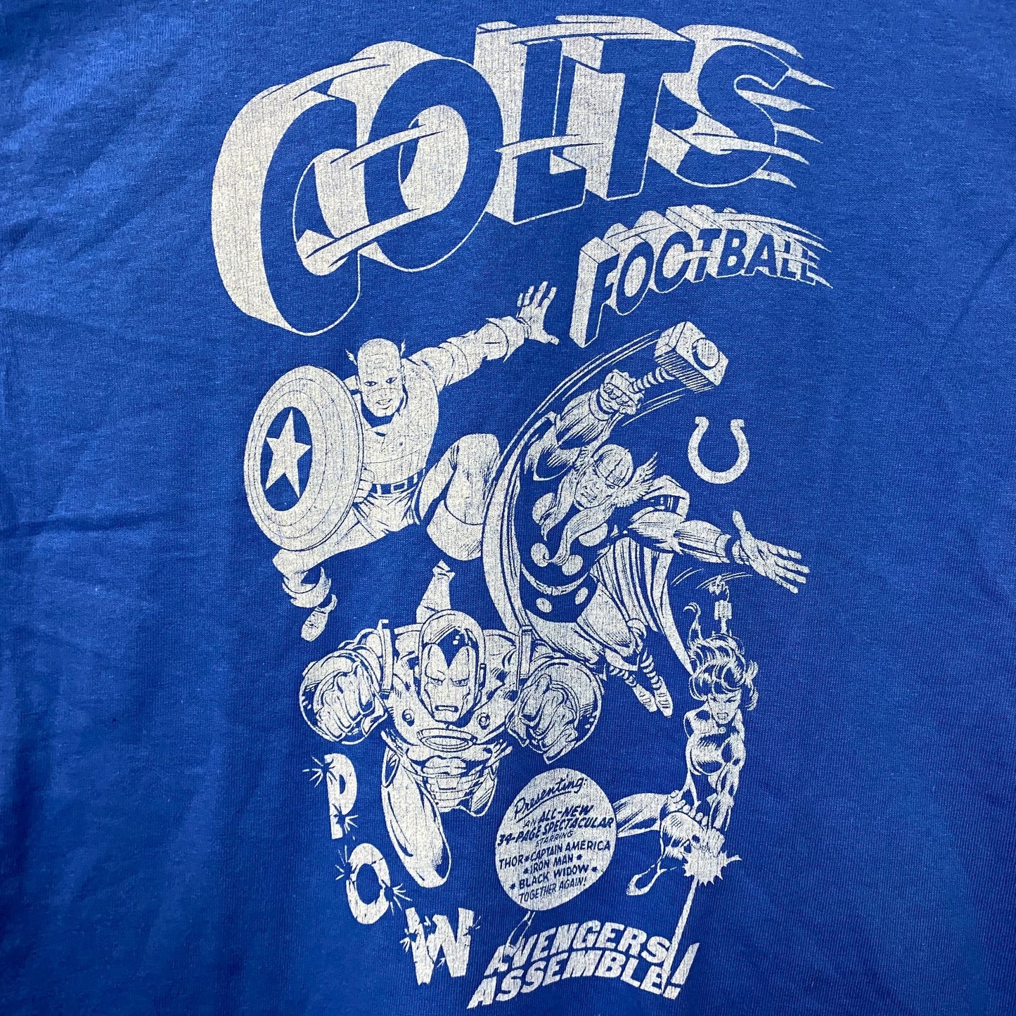 Junk Food X Marvel The Avengers Lineup Indianapolis Colts T-Shirt Large