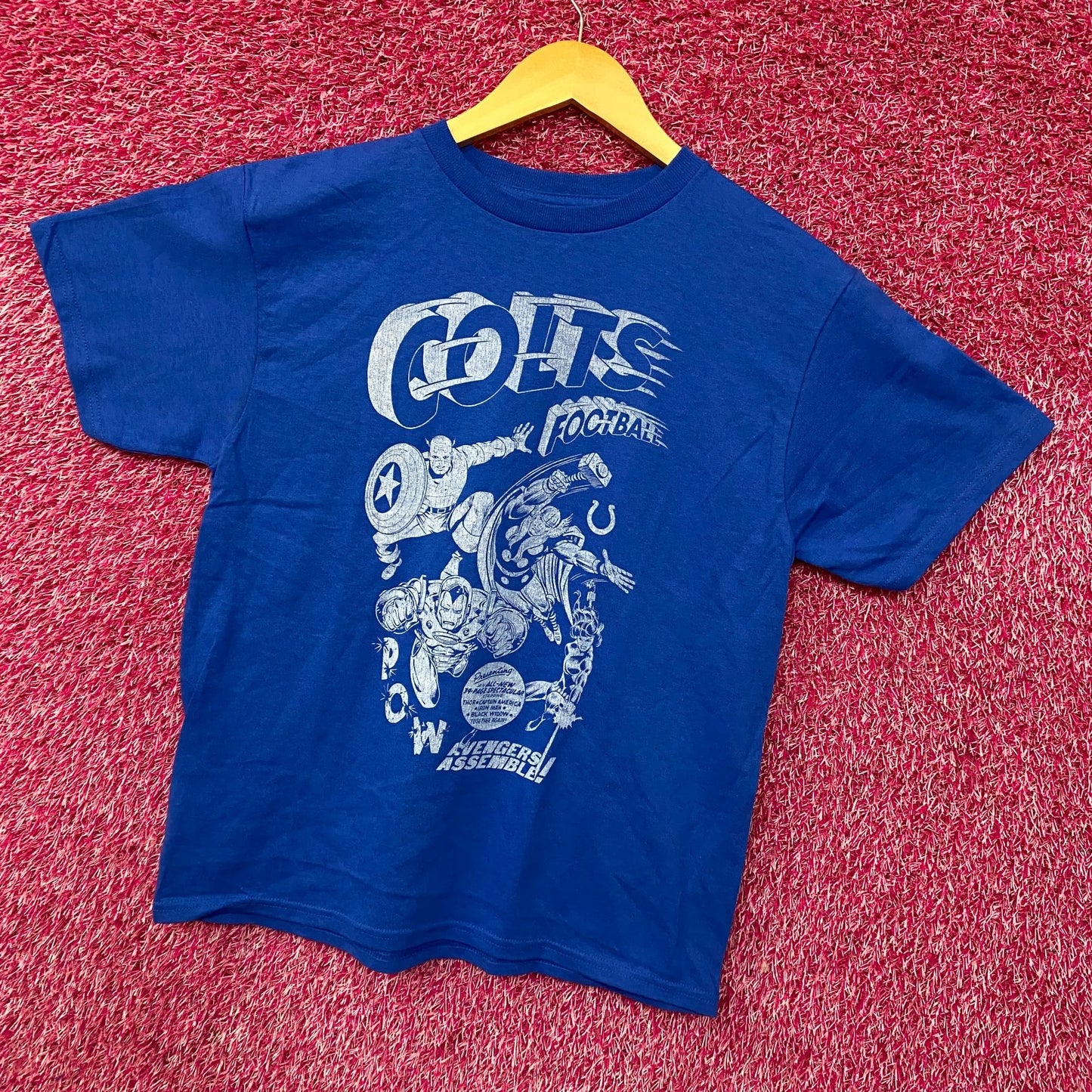 Junk Food X Marvel The Avengers Lineup Indianapolis Colts T-Shirt Large