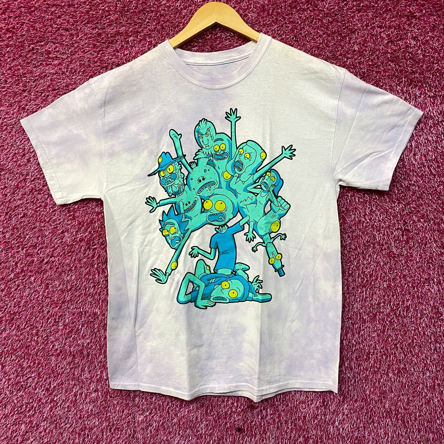 Adult Swim Rick &amp; Morty Mutated Graphic Design T-Shirt Large.