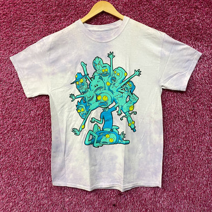 Adult Swim Rick &amp; Morty Mutated Graphic Design T-Shirt Large.