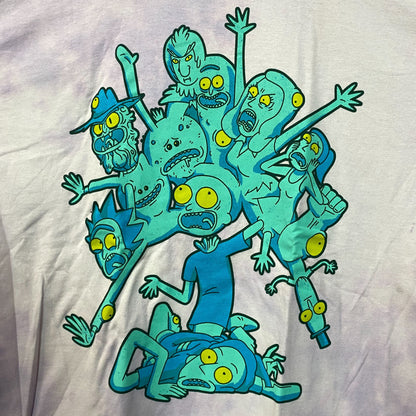 Adult Swim Rick &amp; Morty Mutated Graphic Design T-Shirt Large.