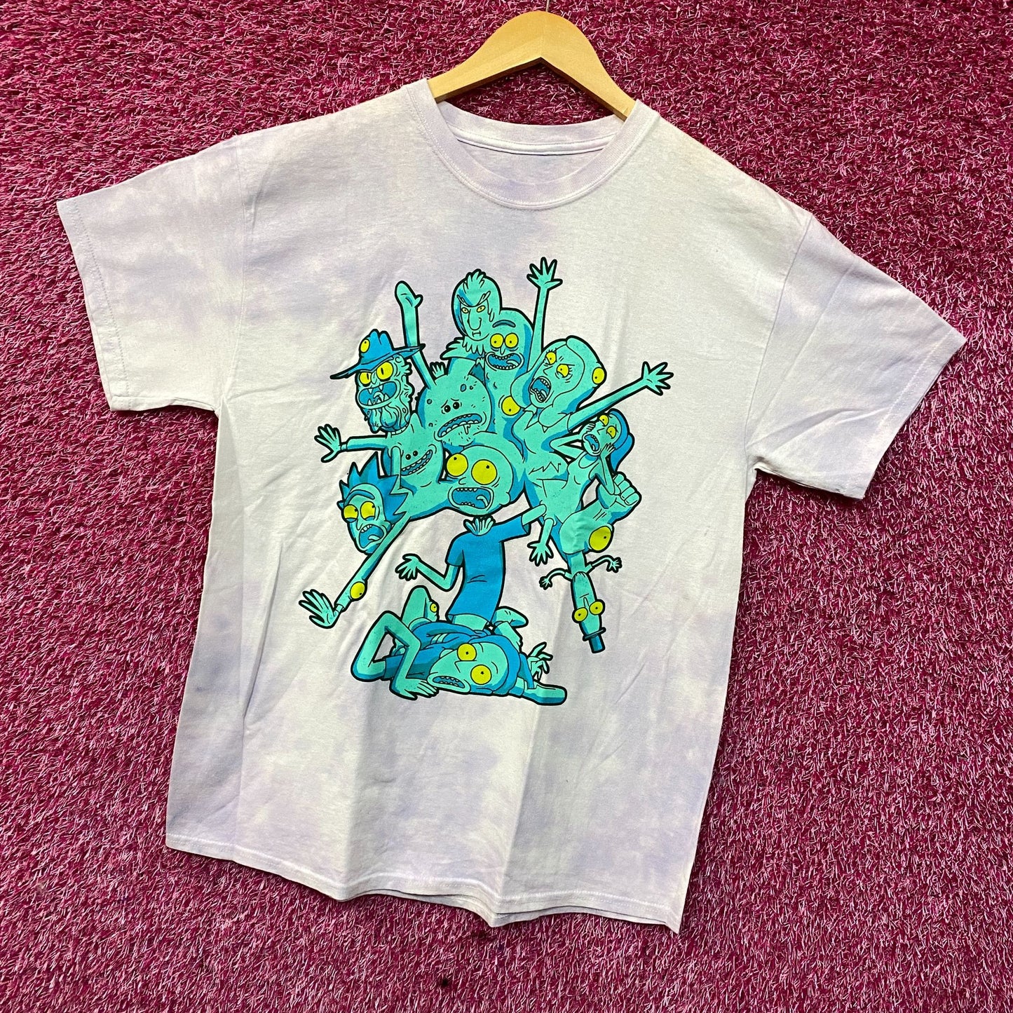 Adult Swim Rick &amp; Morty Mutated Graphic Design T-Shirt Large.