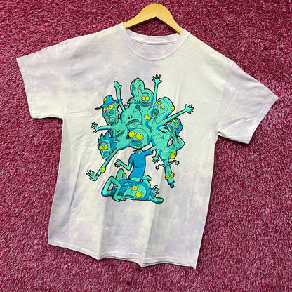 Adult Swim Rick &amp; Morty Mutated Graphic Design T-Shirt Large.