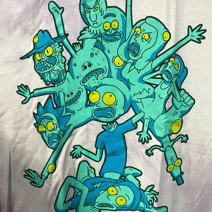 Adult Swim Rick &amp; Morty Mutated Graphic Design T-Shirt Large.