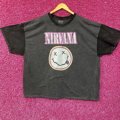 Nirvana Nevermind Tour Dead Smiley Grunge Band T-Shirt 3XL