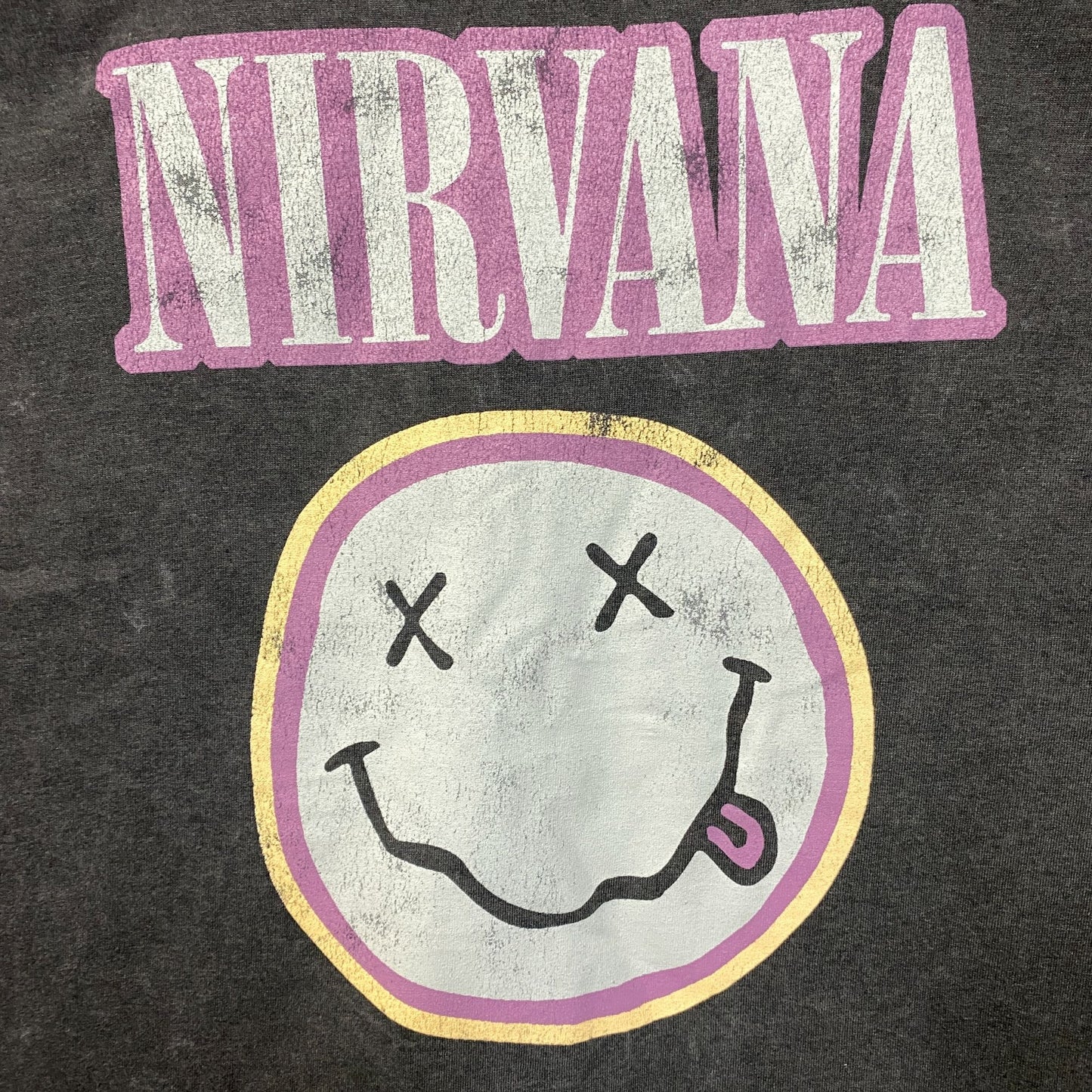 Nirvana Nevermind Tour Dead Smiley Grunge Band T-Shirt 3XL