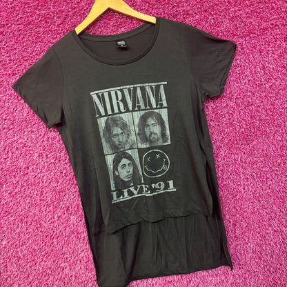 Nirvana 1991 Nevermind Rock Show Women’s Grunge Band Top M