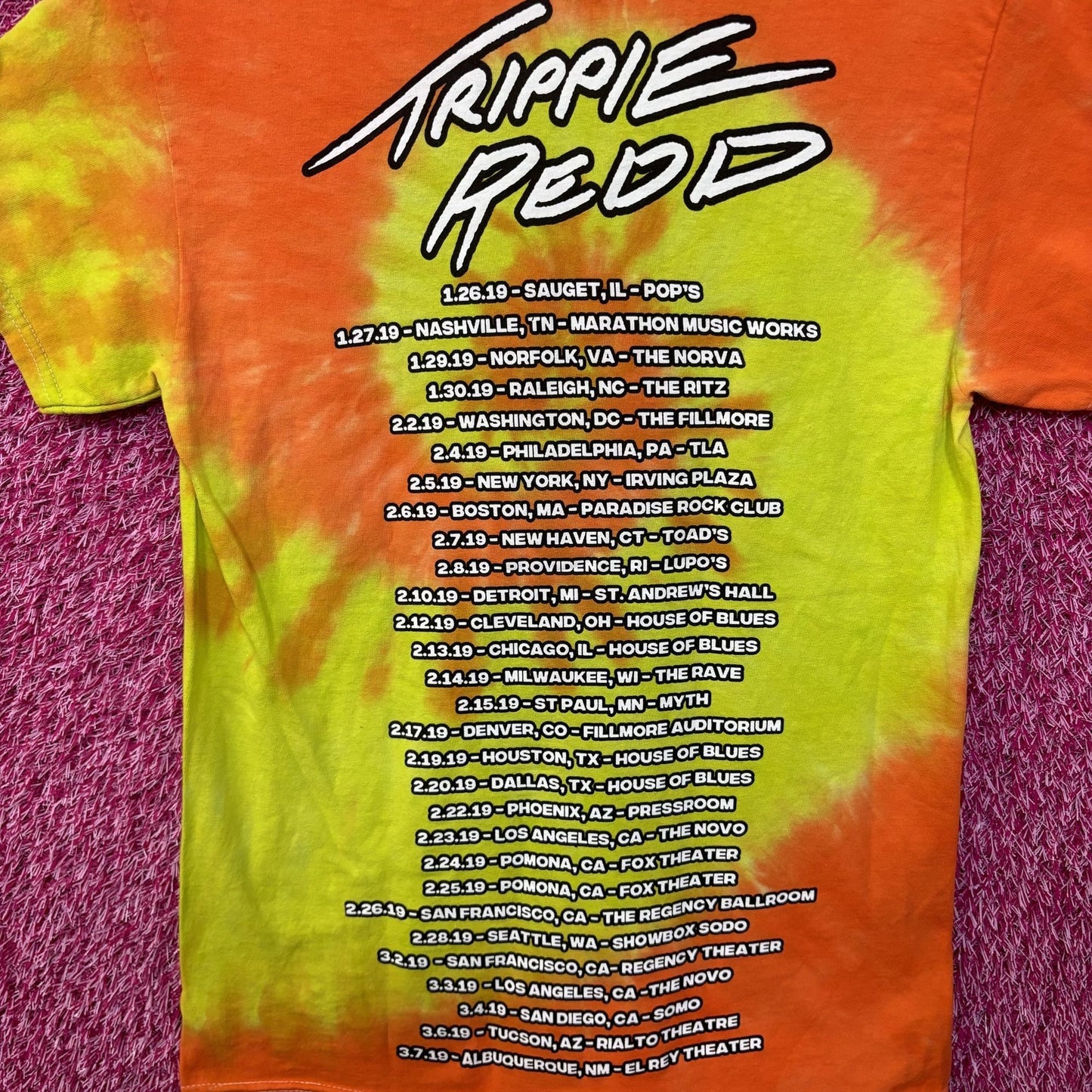 Trippie Redd Life's A Trip Tour tie dye Tee size small