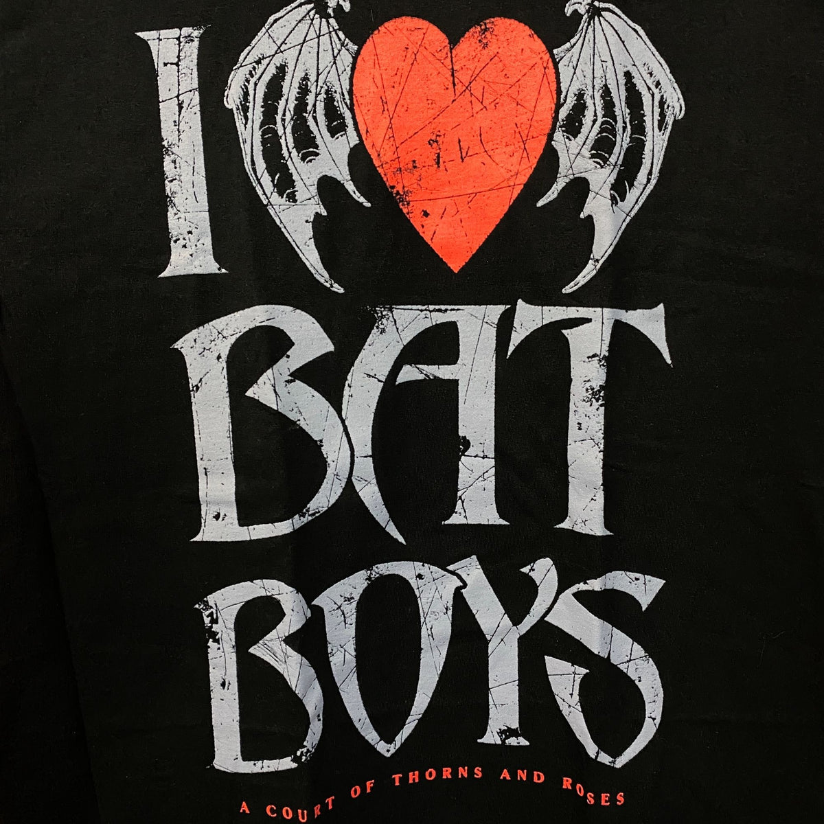 A Court of Thorns and Roses "I Love Bat Boys" T-Shirt Large