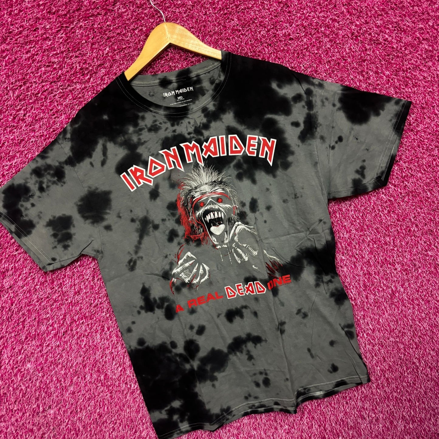 Iron Maiden A Real Dead One Album Art Heavy Metal Tie Dye M