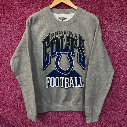 Junk Food Clothing Indianapolis Colts Heathered Gray Classic Crew Pullover Sweatshirt Small