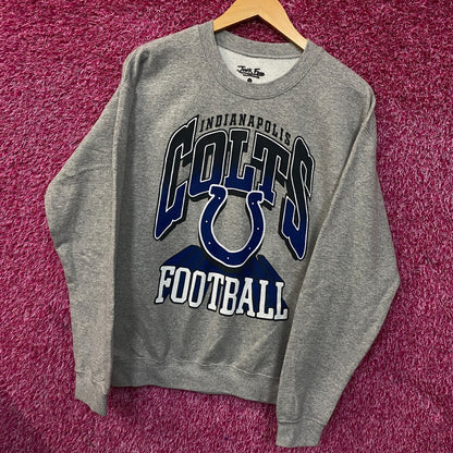 Junk Food Clothing Indianapolis Colts Heathered Gray Classic Crew Pullover Sweatshirt Small