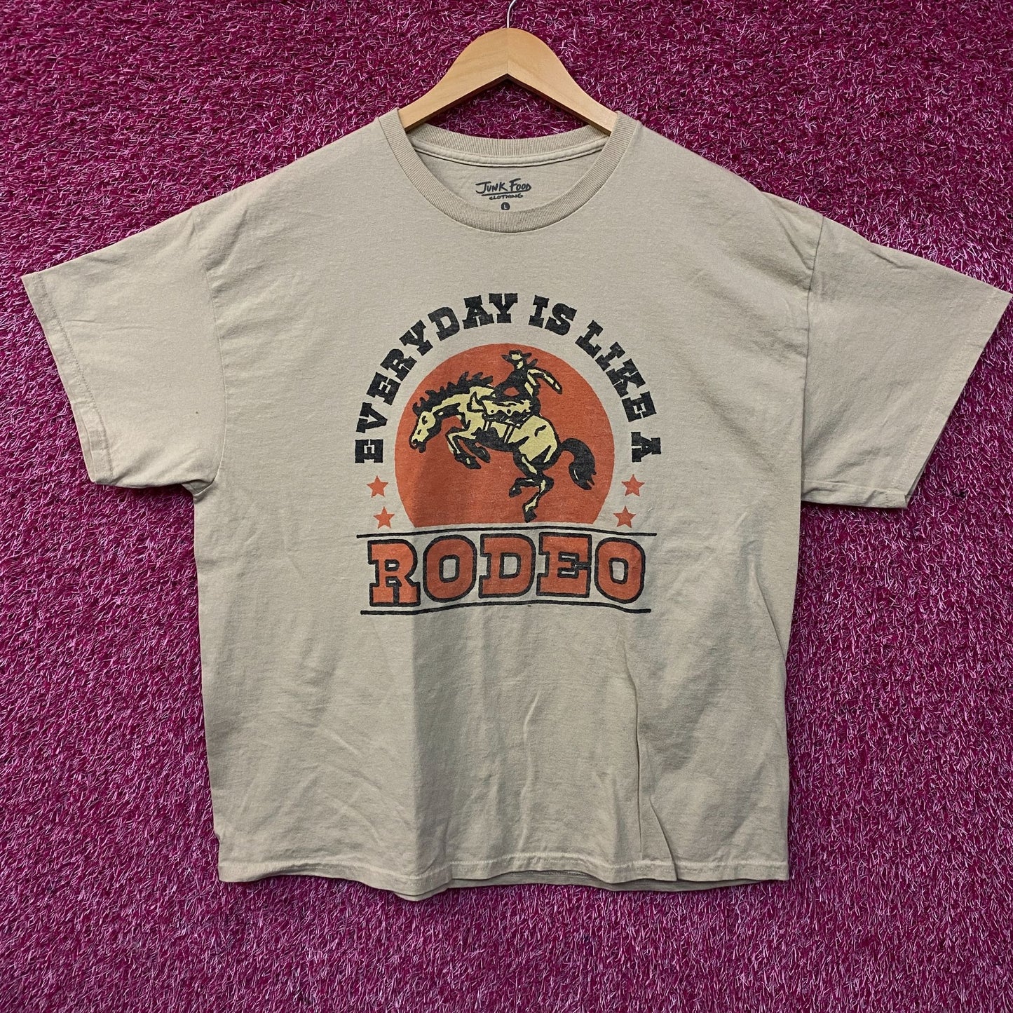 Junk Food "Everyday is Like a Rodeo" Graphic T-Shirt Large