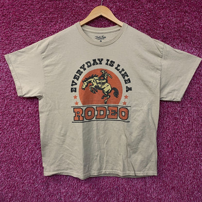 Junk Food "Everyday is Like a Rodeo" Graphic T-Shirt Large