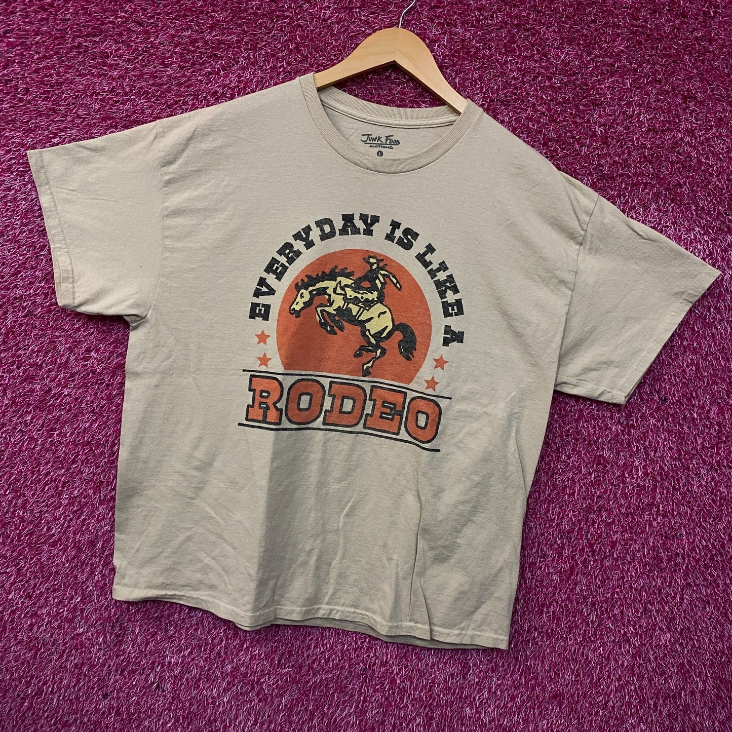Junk Food "Everyday is Like a Rodeo" Graphic T-Shirt Large