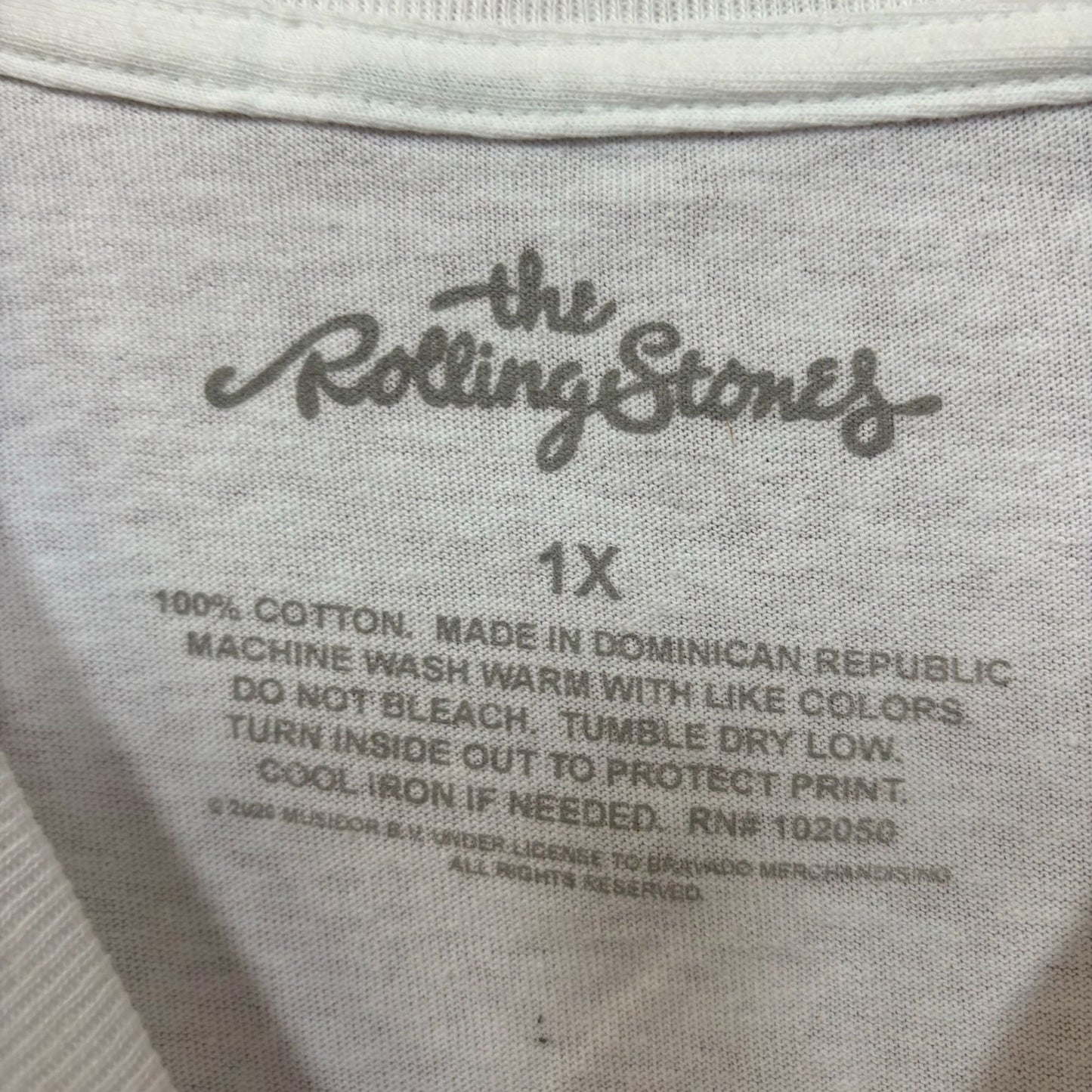 The Rolling Stones All the World Tour Hot Lips Rock Tee 1X