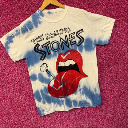 The Rolling Stones Nailed Tongue Hot Lips Rock Tie Dye M
