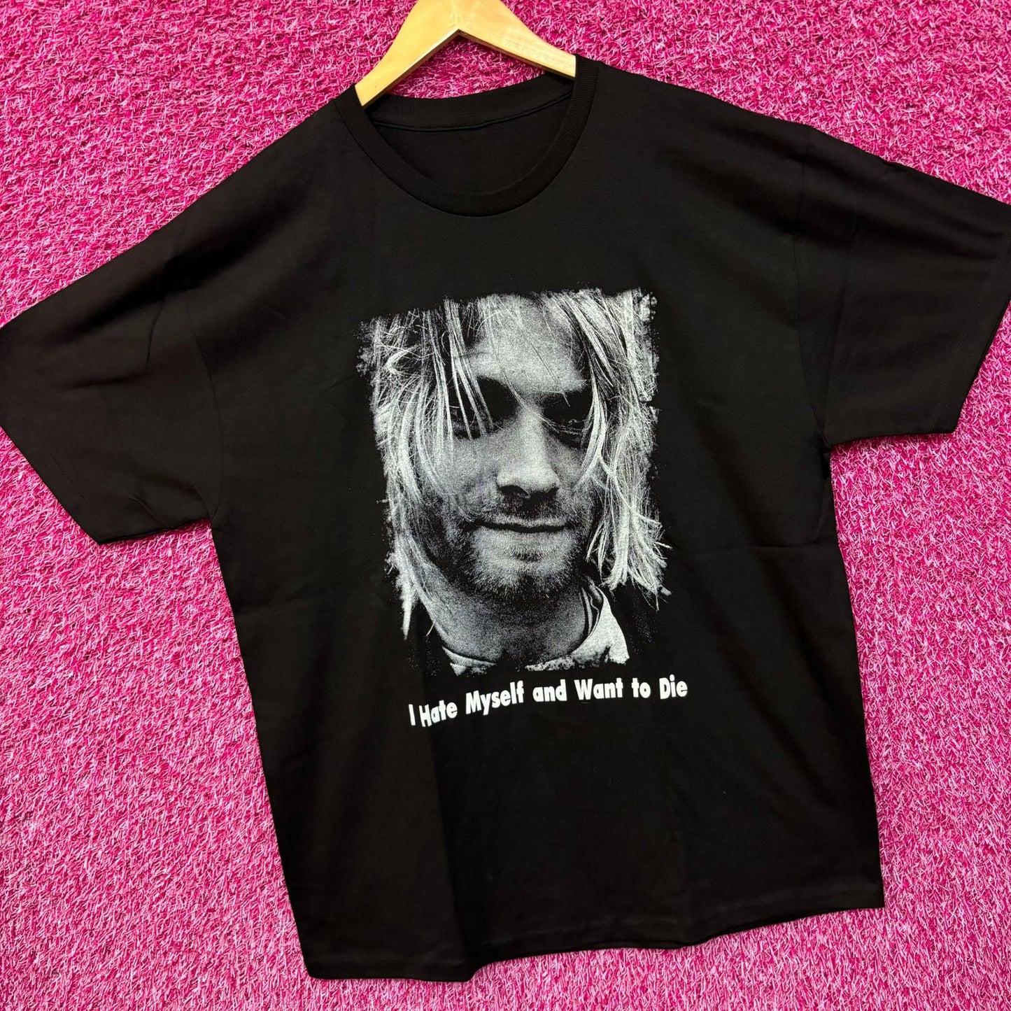 Nirvana I Hate Myself Kurt Cobain In Utero Grunge Tee XL