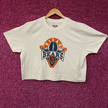 Junk Food Clothing Women's NFL Chicago Bears Mock Neck Crop Tee XL