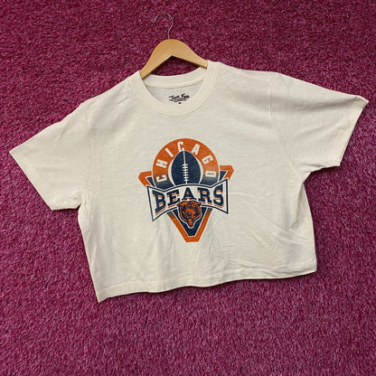 Junk Food Clothing Women's NFL Chicago Bears Mock Neck Crop Tee XL