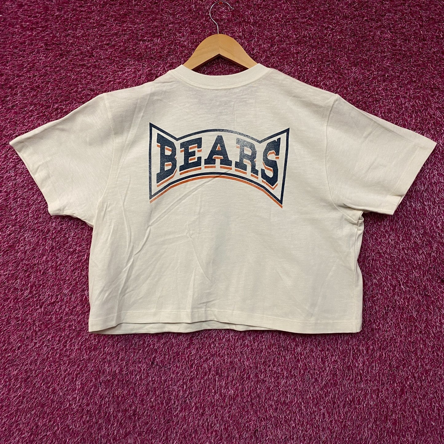 Junk Food Clothing Women's NFL Chicago Bears Mock Neck Crop Tee XL