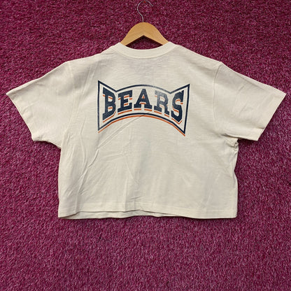 Junk Food Clothing Women's NFL Chicago Bears Mock Neck Crop Tee XL