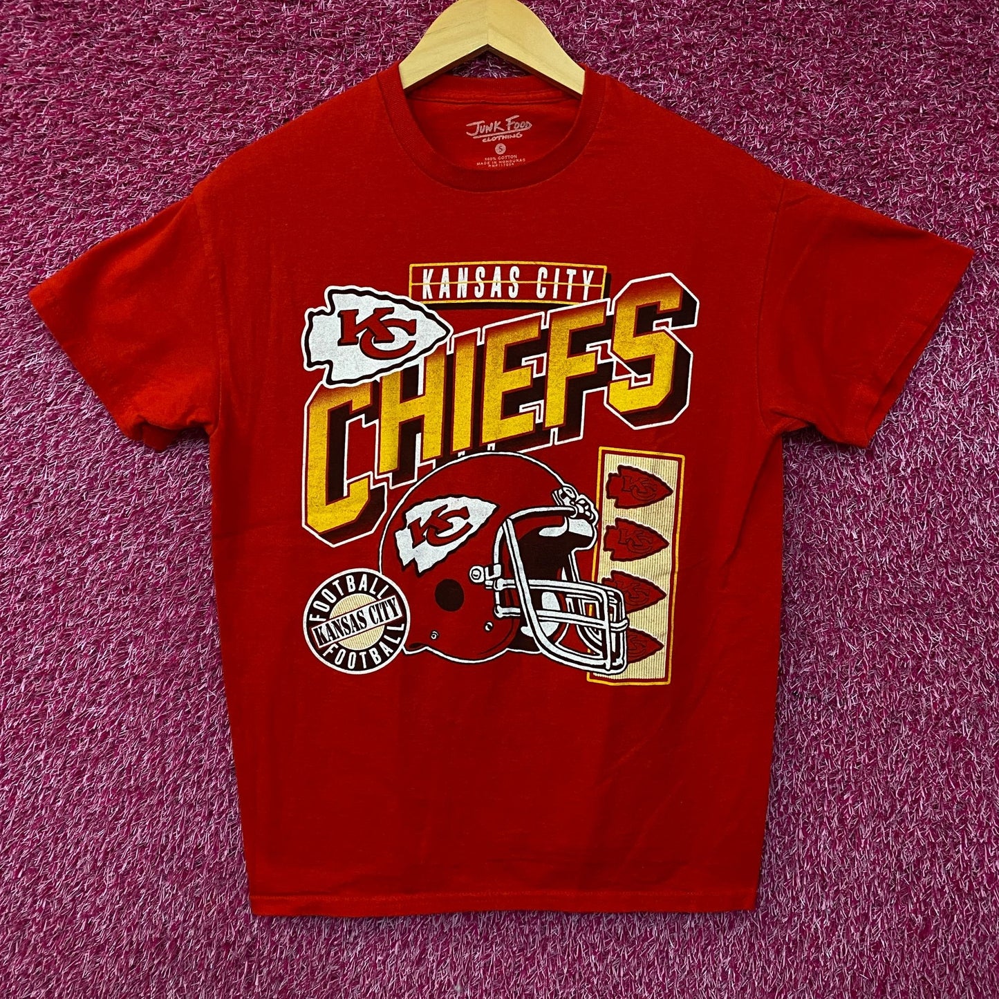 Junk Food Clothing NFL Kansas City Chiefs Checkdown Flea Market Tee Small