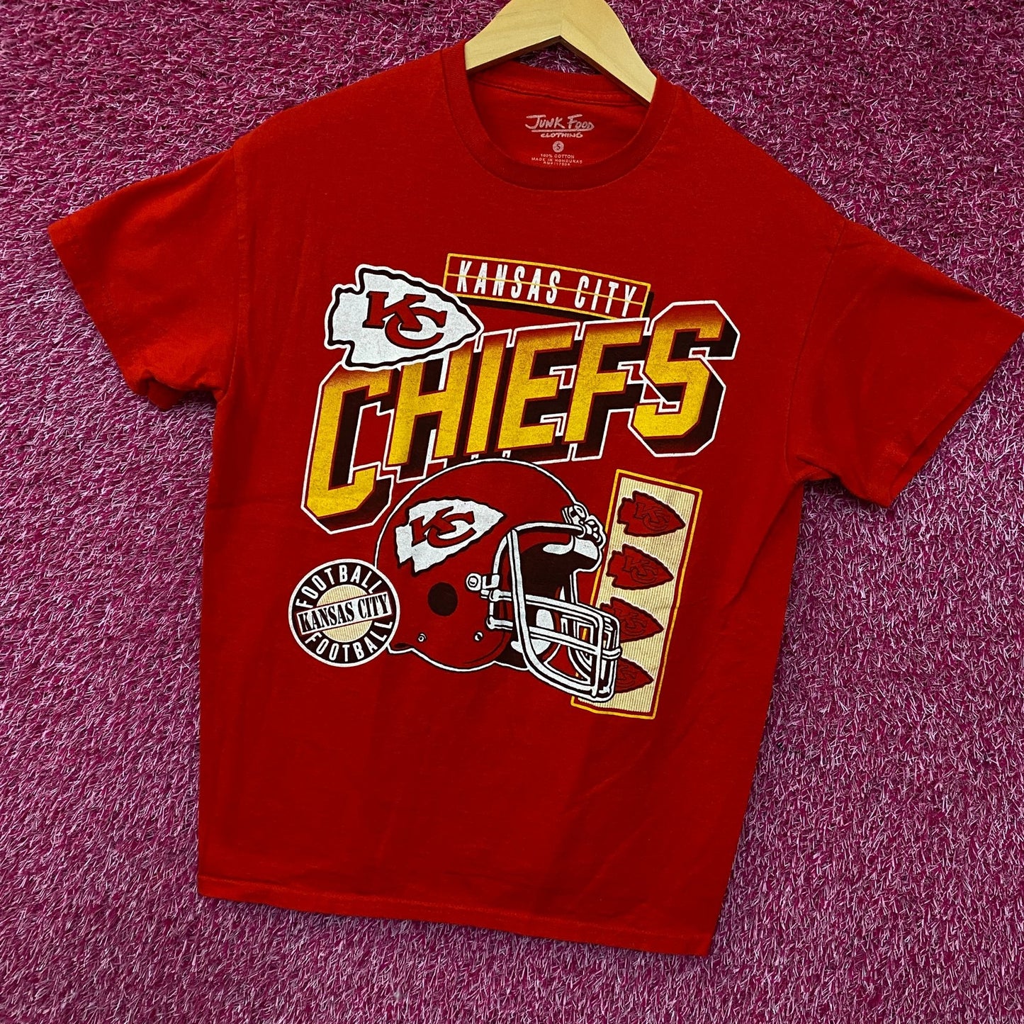 Junk Food Clothing NFL Kansas City Chiefs Checkdown Flea Market Tee Small