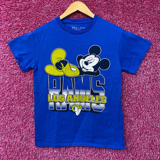 Junk Food x NFL DInsey Mickey Mouse Kick Back Los Angeles Rams T-Shirt XS