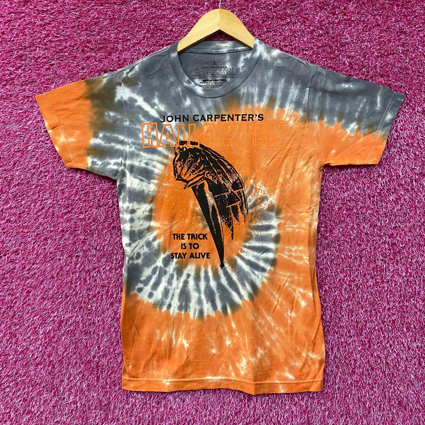 John Carpenter Micheal Myers Halloween Movie Tie Dye T-Shirt Small