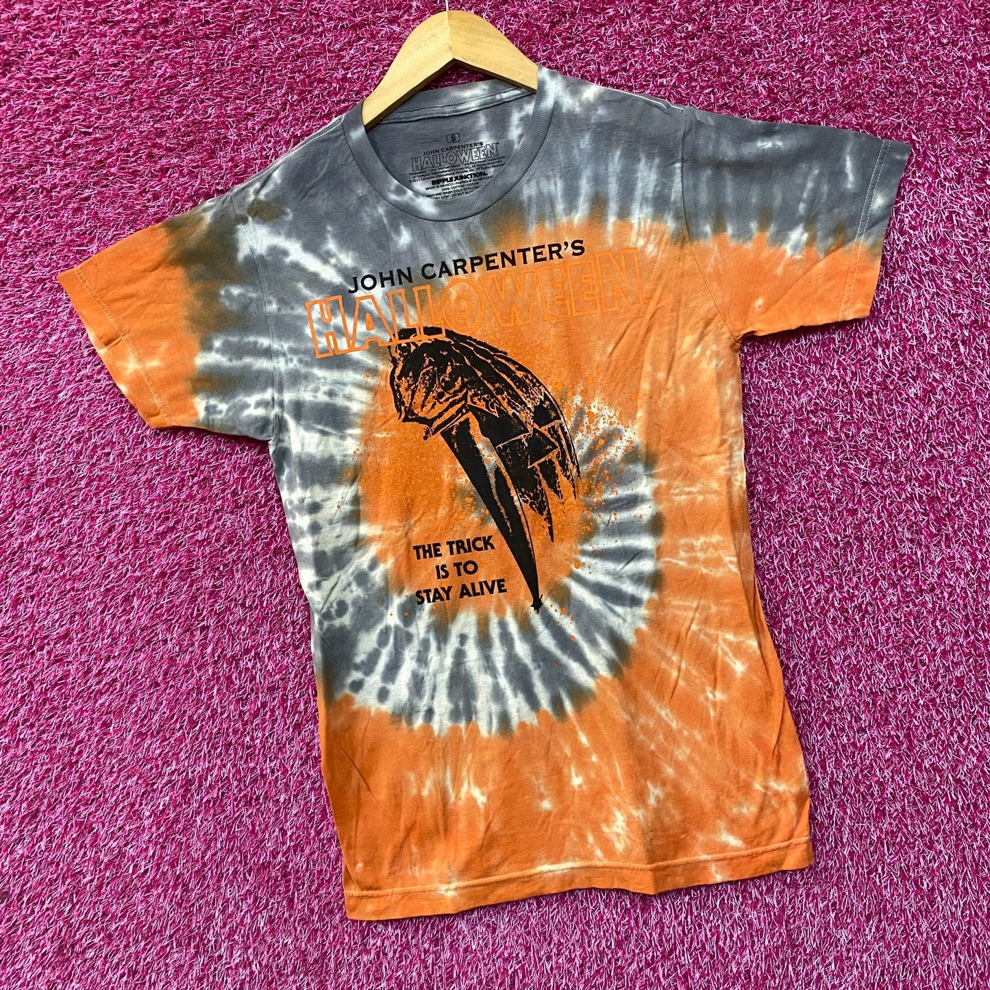 John Carpenter Micheal Myers Halloween Movie Tie Dye T-Shirt Small