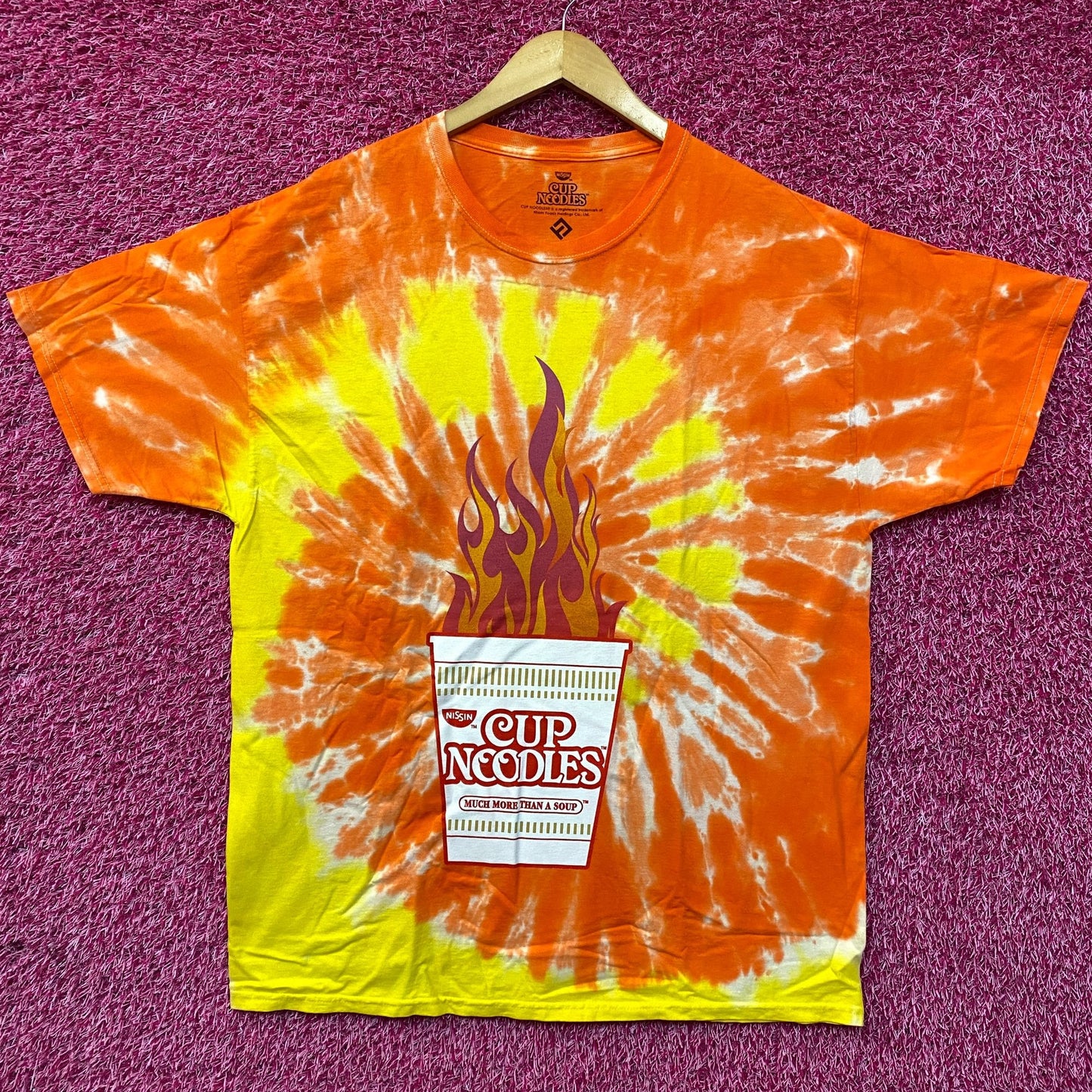 Nissin Cup Noodles More Than Soup Spicy Promo Tie Dye T-Shirt XL
