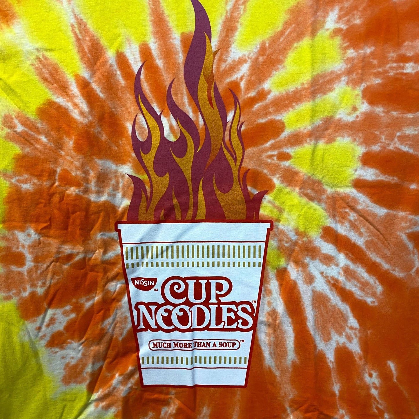 Nissin Cup Noodles More Than Soup Spicy Promo Tie Dye T-Shirt XL