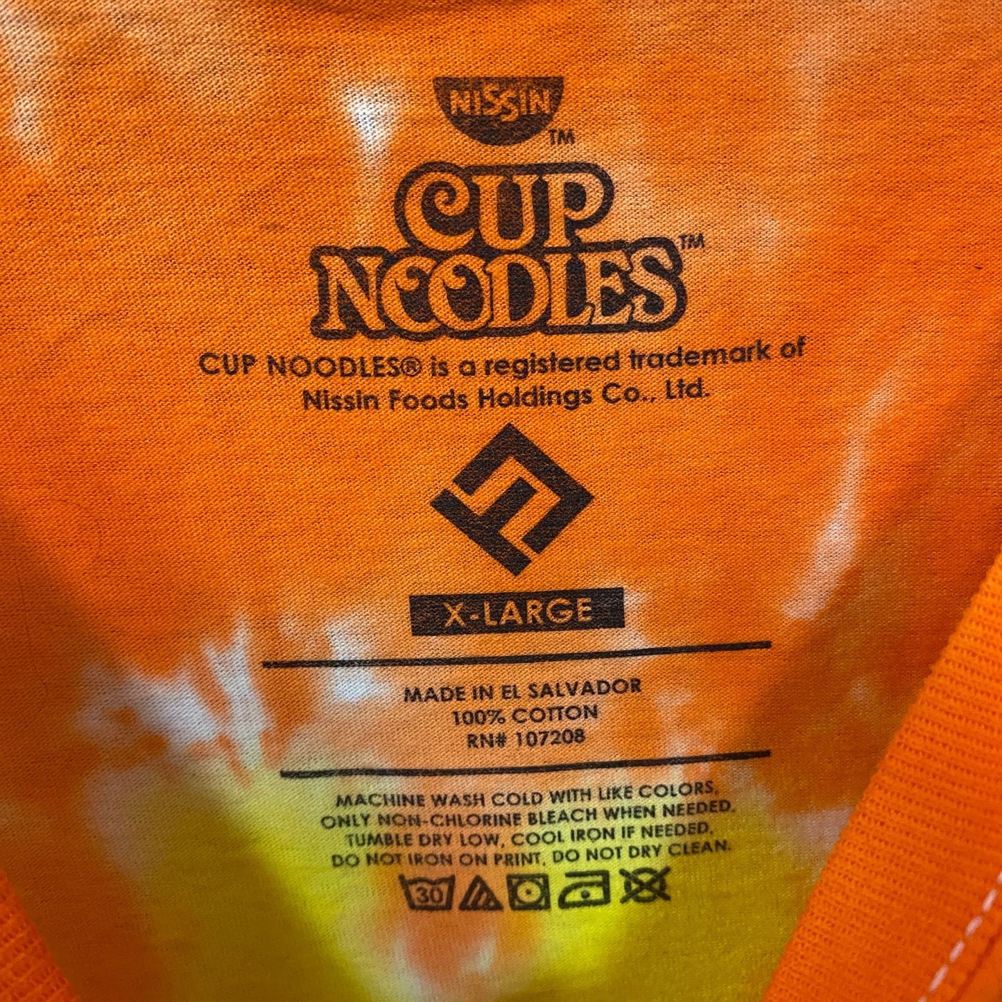Nissin Cup Noodles More Than Soup Spicy Promo Tie Dye T-Shirt XL