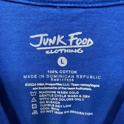 Junk Food Dallas Mavericks Break Through Basketball T-Shirt Large