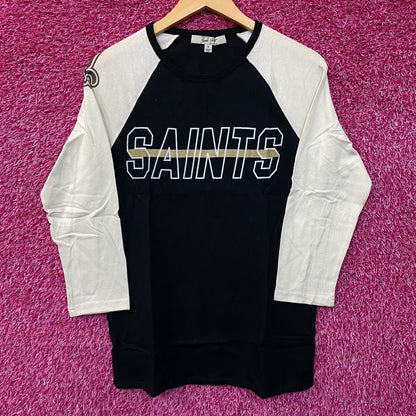 Junk Food New Orleans Saints 3/4 Sleeve Graphic Small