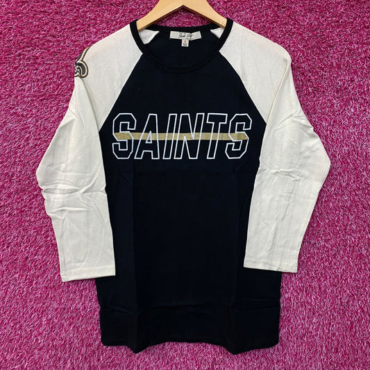 Junk Food New Orleans Saints 3/4 Sleeve Graphic Small