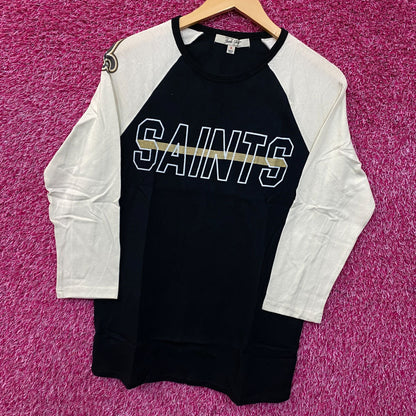 Junk Food New Orleans Saints 3/4 Sleeve Graphic Small