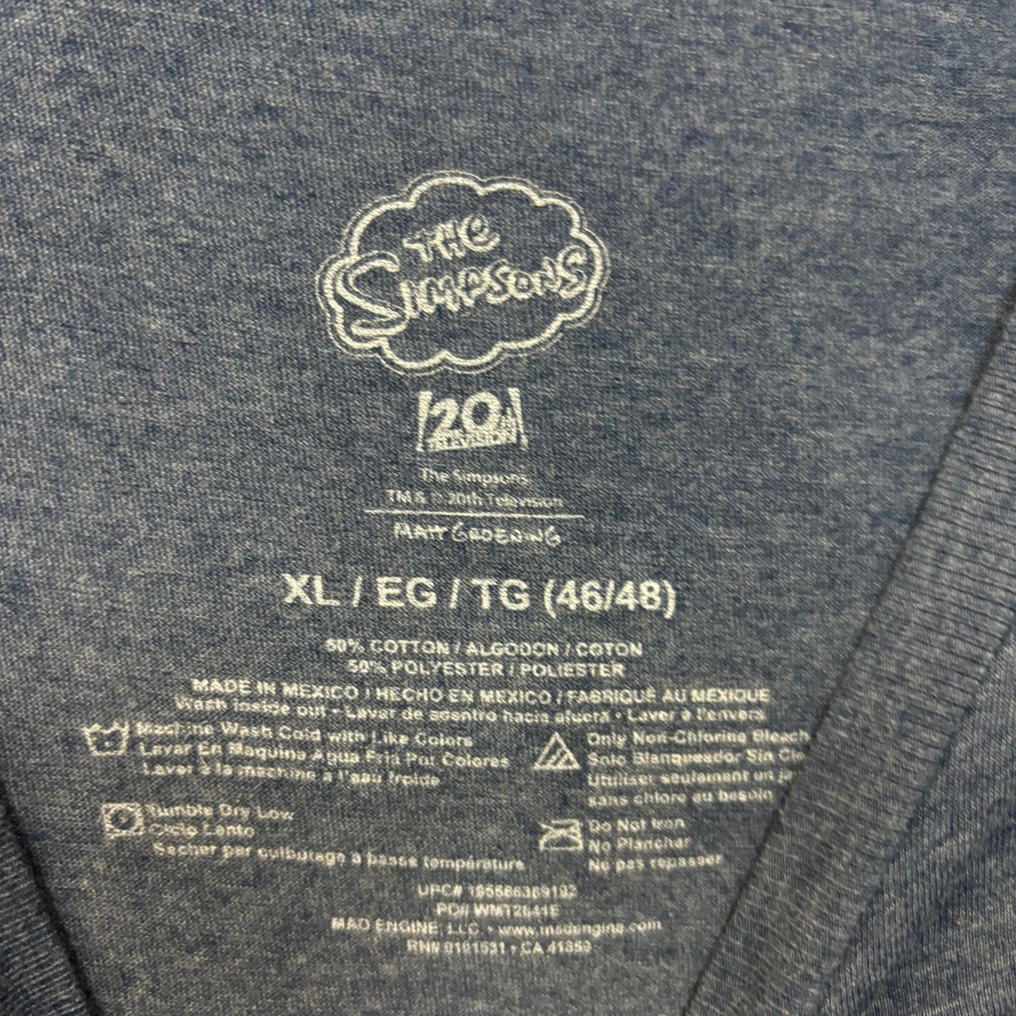 The Simpsons Conga Line Animation Tshirt size XL