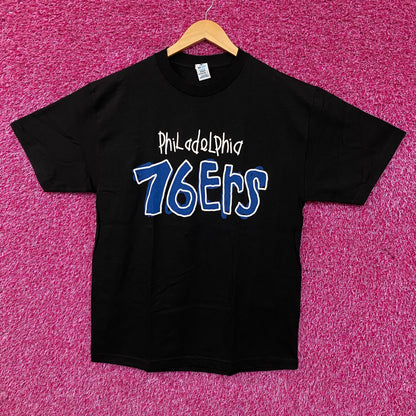 After School Special x NBA Philadelphia 76ers Doodle Graphic T-Shirt Large