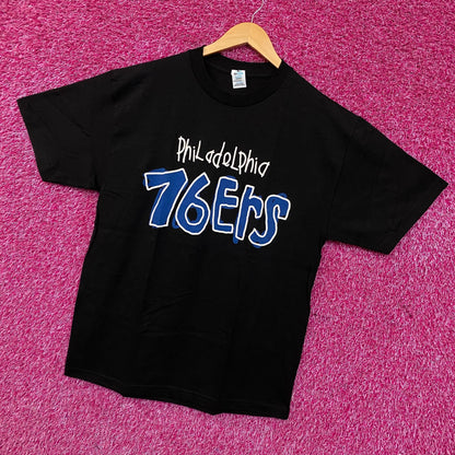 After School Special x NBA Philadelphia 76ers Doodle Graphic T-Shirt Large