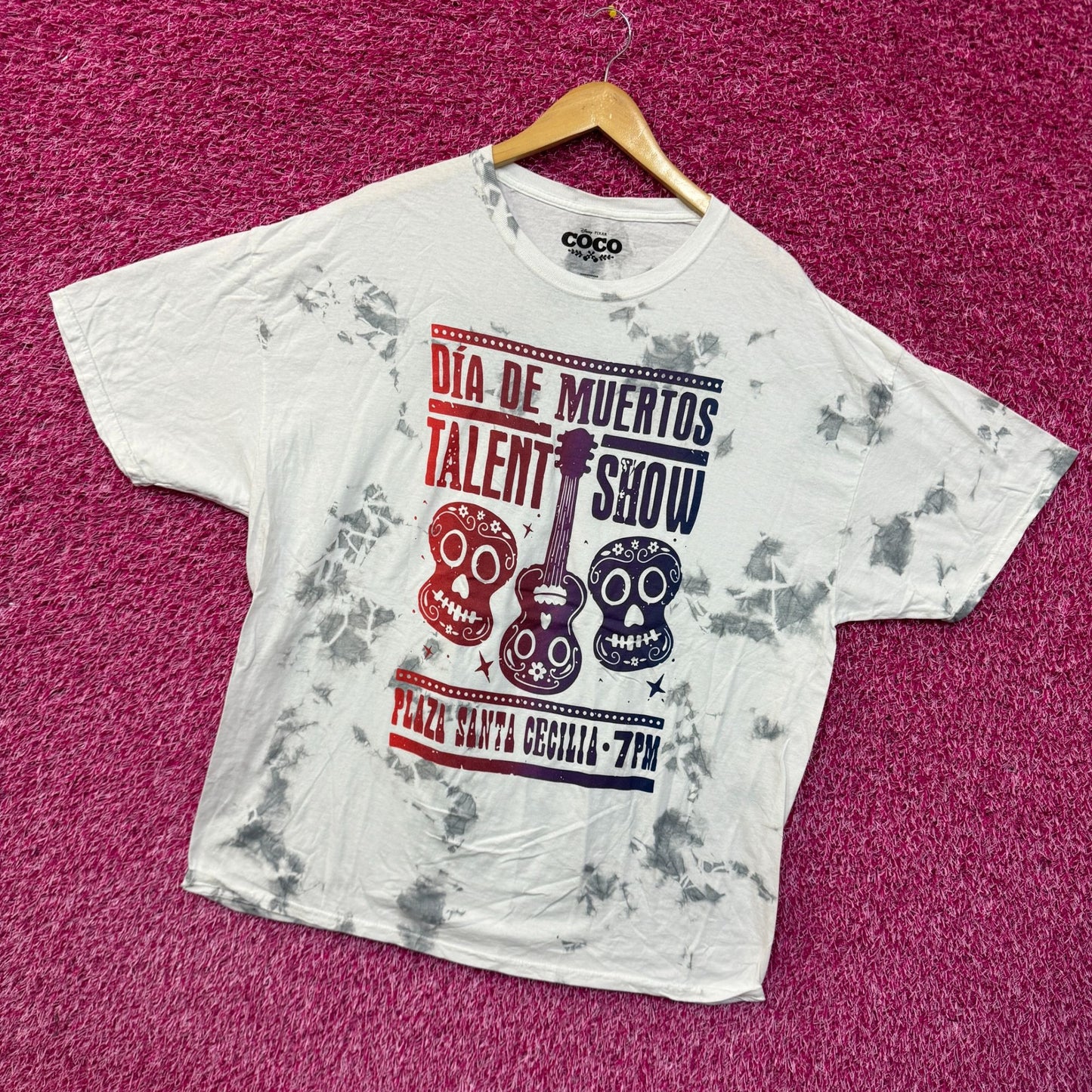 Coco Día De Los Muertos Poster tiedye T-shirt size 2XL.