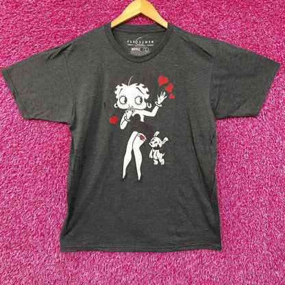 Betty Boop and Pudgy Puppy Love Classic With Pup Vintage Style T-Shirt large