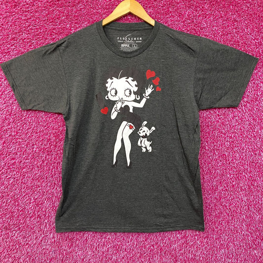 Betty Boop and Pudgy Puppy Love Classic With Pup Vintage Style T-Shirt large