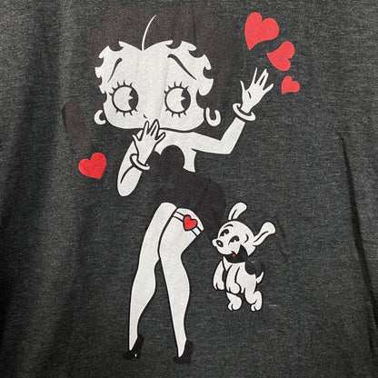 Betty Boop and Pudgy Puppy Love Classic With Pup Vintage Style T-Shirt large