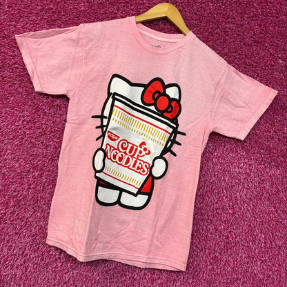 Sanrio Hello Kitty x Nissin Cup Noodles Pink T-Shirt Small