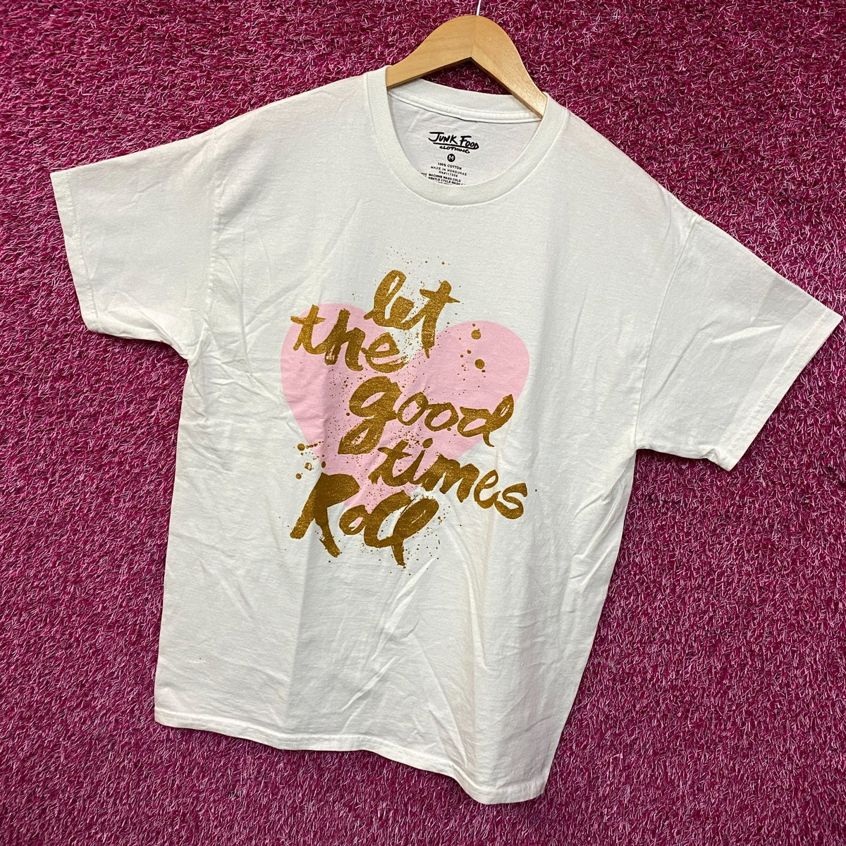 Junk Food Clothing "Let the Good Times Roll" Graphic T-Shirt Medium